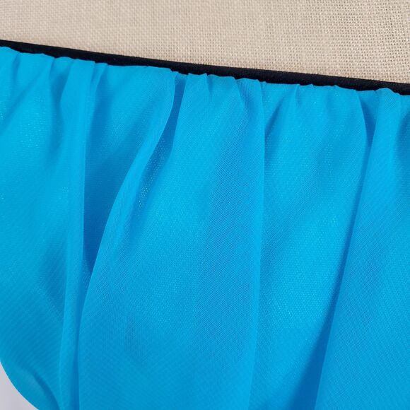 VTG Y2K ZumZum Niki Livas Babydoll Dress Tulle Goth Blue Black Party HoCo 9 / 10 - Picture 6 of 15